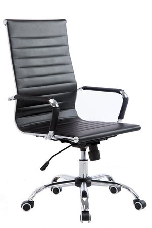 detachable swivel armrest ribbed pu chair leather office crov resell want