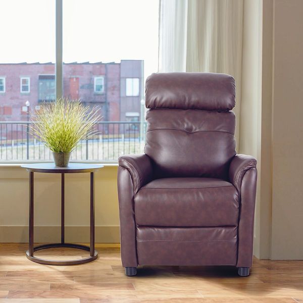 Shop For Qwork Push Back Recliner Pu Leather Recliner Chair