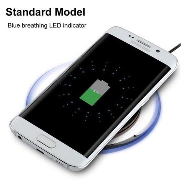 QI Wireless Charger Charging Pad Blue Light Crystal Q10 For Samsung Galaxy S7 S6 Edge S5 Note 5 4 3 LG Google iphone